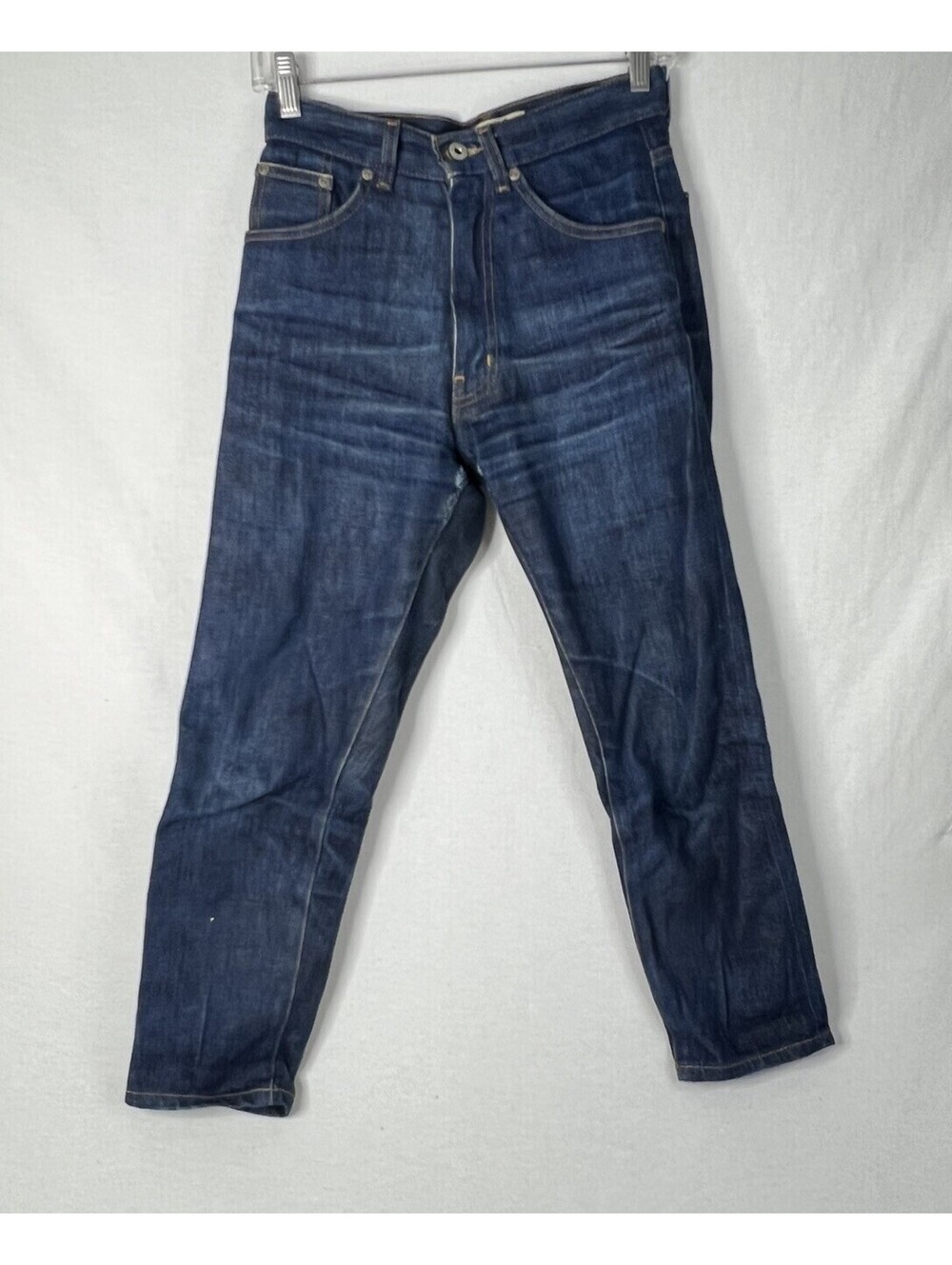 Naked And Famous Denim Jeans Size 26x24  Blue Dark Women’s Pre Owned Distressed